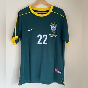 RETRO Brazil 1998 Goalkeeper DIDA Jersey.